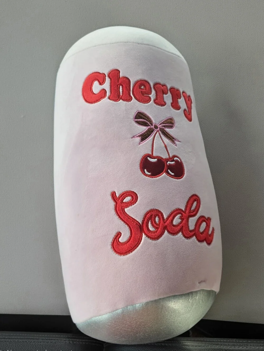 Weighted Cherry Soda Plush Can 16